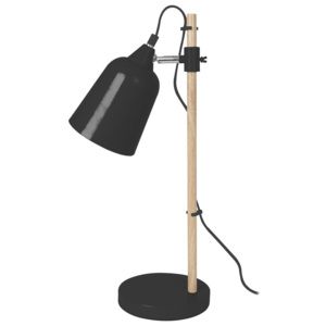 Lampă de birou Leitmotiv Wood, negru