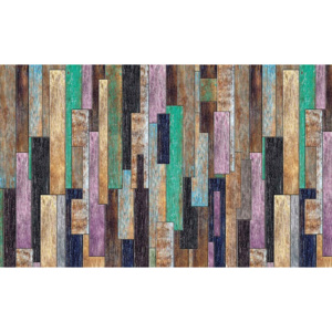 Wood Planks Painted Rustic Fototapet, (254 x 184 cm)