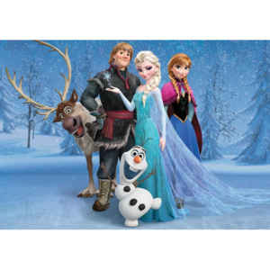 Disney Frozen Elsa Anna Olaf Sven Fototapet, (254 x 184 cm)