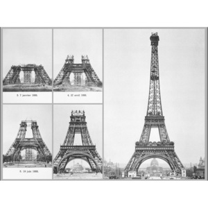 Paris - Construction of Eiffel tower Reproducere, ALAN SCHEIN PHOTOGRAPHY, (80 x 60 cm)
