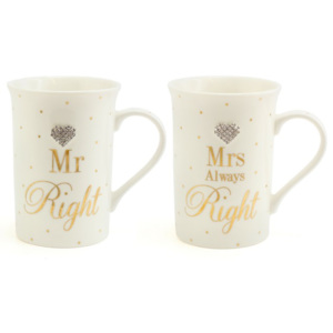 Cani Mr and Mrs Right 2/Set cu buline aurii