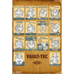 Fallout 4 - Vault Tec Compilation Poster, (61 x 91,5 cm)