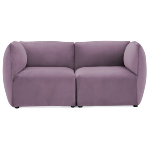 Canapea modulară cu 2 locuri Vivonita Velvet Cube, mov lila