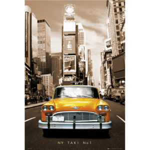 New York Taxi no.1 - sepia Poster, (61 x 91,5 cm)