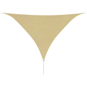 Parasolar din țesut oxford triunghiular, 5 x m, bej