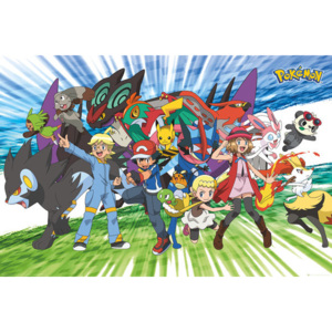 Pokemon - Traveling Party Poster, (91,5 x 61 cm)
