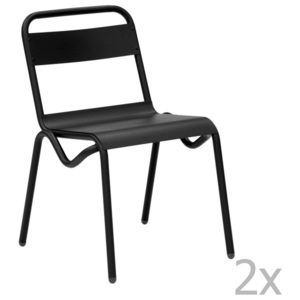 Set 2 scaune de grădină Isimar Anglet, negru