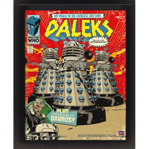 Doctor Who - Daleks Comic Cover Poster 3D înrămat, (20 x 25 cm)