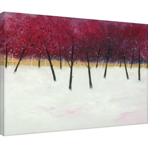 Stuart Roy - Red Trees on White Tablou Canvas, (80 x 60 cm)