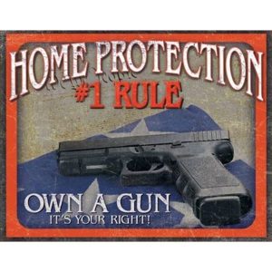 Home Protection - #1 Placă metalică, (30 x 42 cm)