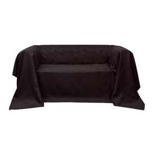 Husă din velur micro-fibră pentru canapea, 140 x 210 cm, maro