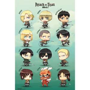 Attack on Titan - Chibi characters Poster, (61 x 91,5 cm)