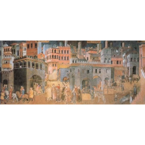 Effect of the Good Government on City and Country Life Reproducere, Ambrogio Lorenzetti, (139 x 60 cm)