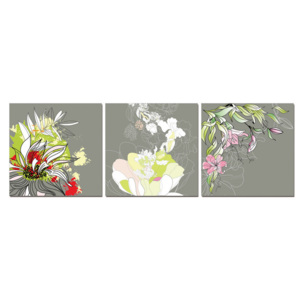 Modern Design - Colorful Blossoms Tablou, (210 x 70 cm)