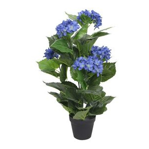 Plantă artificială hydrangea cu ghiveci, 60 cm, albastru