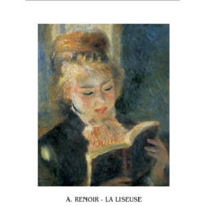 The Reader - Young Woman Reading a Book, 1876 Reproducere, Pierre-Auguste Renoir, (60 x 80 cm)