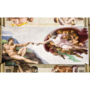 Creation Adam Art Michelangelo Fototapet, (208 x 146 cm)