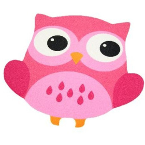 Covor pentru copii Zala Living Owls, 66 x 66 cm, roz