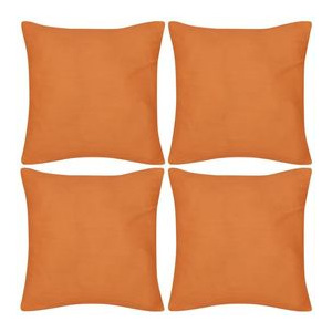 Huse de pernă din bumbac, 80 x 80 cm, portocaliu, 4 buc