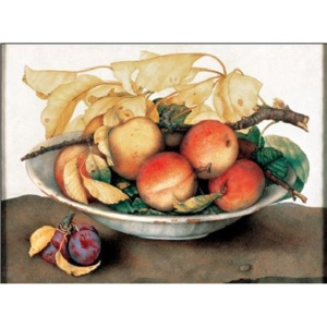Bowl with Peaches and Plums Reproducere, Garzoni, (70 x 50 cm)