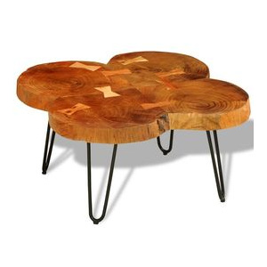 Masă de cafea/laterală din lemn solid de palisandru 40 cm, 4 bușteni