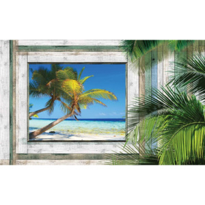 Beach Tropical View Fototapet, (368 x 254 cm)