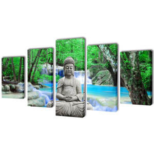 Set tablouri de perete cu Buddha, 200 x 100 cm