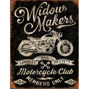 Widow Maker's Cycle Club Placă metalică, (30 x 42 cm)