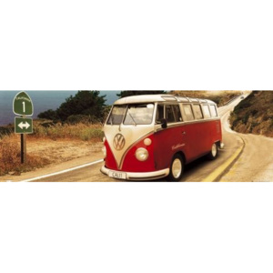 VW Volkswagen Californian - Route on Poster, (158 x 53 cm)
