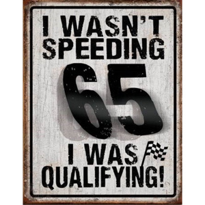 I Wasn't Speeding Placă metalică, (31,5 x 40 cm)
