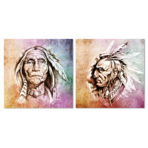 American Indian painting Tablou, (120 x 40 cm)