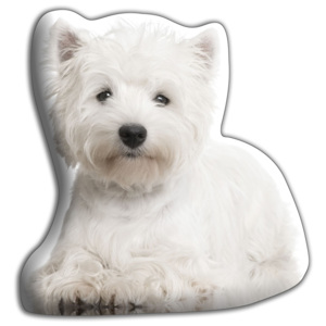 Pernă Adorable Cushions Terrier alb
