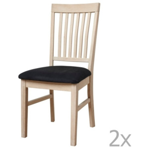 Set 2 scaune tapițate din lemn de stejar Furnhouses Mette