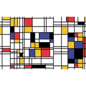 Mondrian Modern Art Fototapet, (312 x 219 cm)