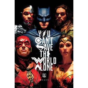 Justice League - Faces Poster, (61 x 91,5 cm)