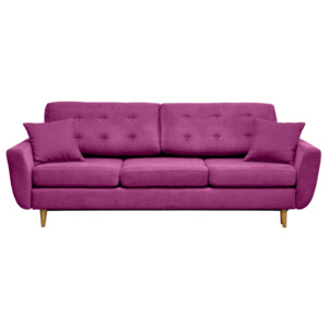 Canapea extensibilă cu 3 locuri Cosmopolitan design Barcelona, roz închis