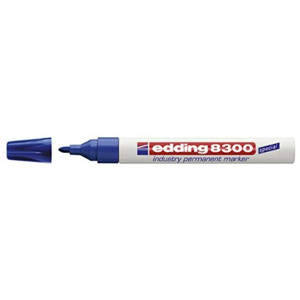 Marker permanent Edding 8300 Industrial, varf rotund, 1.5 - 3 mm, albastru
