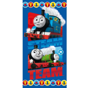 Prosop plajă Trenulețul Thomas Steam Team, 70 x 140 cm
