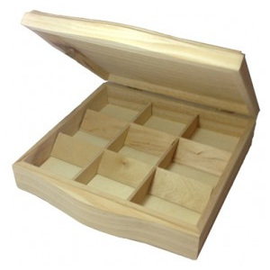Cutie lemn cu 9 compartimente