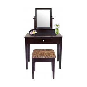 EM210 - Masa maro toaleta cosmetica machiaj cu oglinda masuta vanity cu oglinda si scaunel tapitat