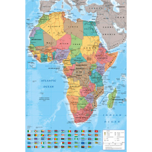 Harta politica a Africii Poster, (61 x 91,5 cm)