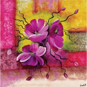 Purple Dahlias Reproducere, Maria Teresa Gianola, (30 x 30 cm)