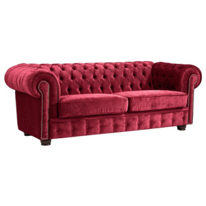 Canapea cu 2 locuri Max Winzer Norwin Velvet, roșu