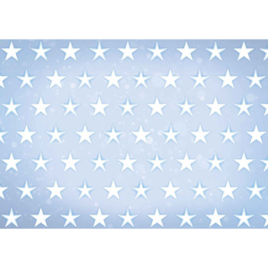 Stars Pattern Blue Fototapet, (368 x 254 cm)