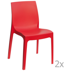 Set 2 scaune Castagnetti Rome, roșu