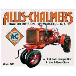 ALLIS CHALMERS - MODEL WC tractor Placă metalică, (40 x 31,5 cm)