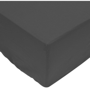 Cearșafuri pliabile din bumbac, 200 x cm, negru, 2 buc