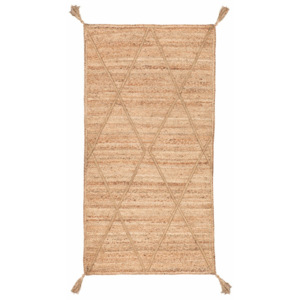 Covor țesut manual Nattiot Carpet Elise, 80 x 150 cm, maro