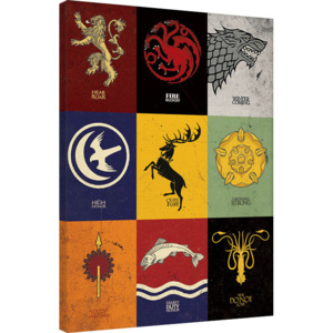 Game of Thrones - Sigils Tablou Canvas, (60 x 80 cm)