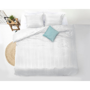 Lenjerie de pat din micropercal Sleeptime Satin Montreal, 220 x 200 cm, alb